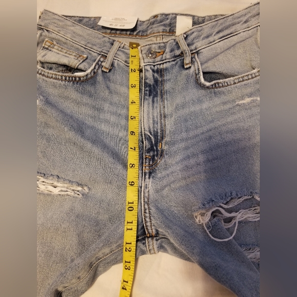 NWT H&M Original Strainght Fit Hogh Waist & Denim Size 30 Color Light Blue - Picture 5 of 10